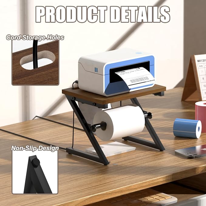 Label Holder for Rolls and Fan-fold Labels, Shipping Thermal Label Holder for
