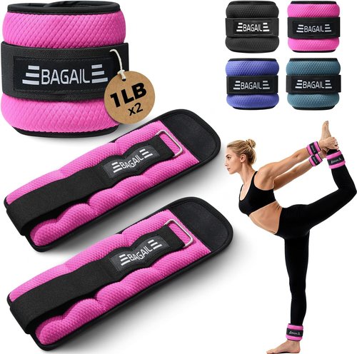 BAGAIL 10 lb Weighted Vest - Black | Ankle & Wrist Weights 2 lb - Pink for Enhanced Workouts