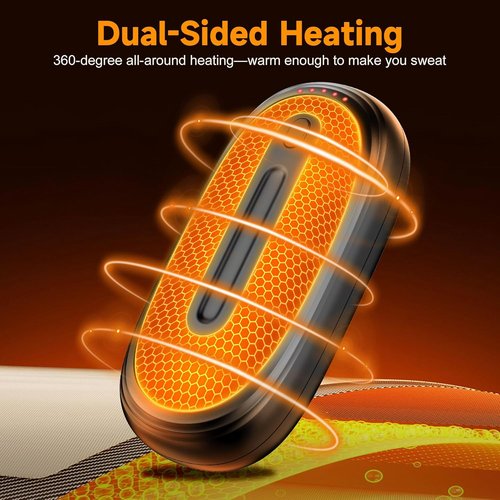 **AI Smart Hand Warmers - Rechargeable 2 Pack with Fast Heating & Long-Lasting Dual-Sided Heat | Perfect for Skiing & Camping**