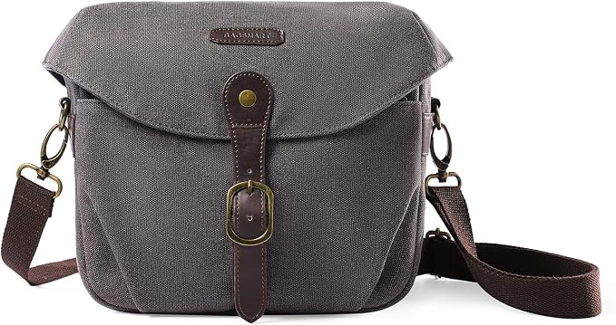 BAGSMART Camera Bag, SLR DSLR Canvas Crossbody Camera Case, Compact Camera