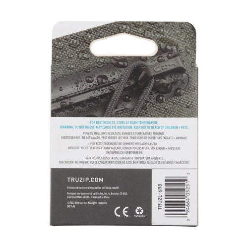 Nite Ize TRU Zip Lubricant Wipes - Biodegradable, Non-Staining Gear Aid for Zippers - 6 Wipes per Pack | 3 Pack