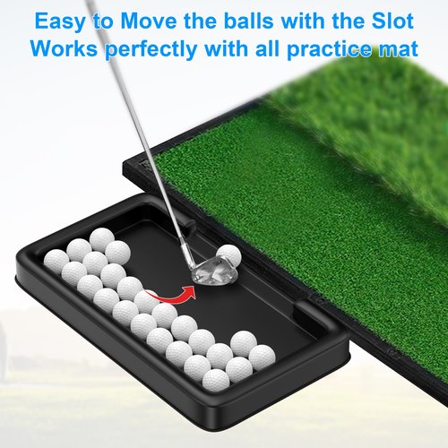 Asyxstar Golf Ball Tray Durability and Stability for Indoor and Outdoor Training Organize up to 53 Golf Balls