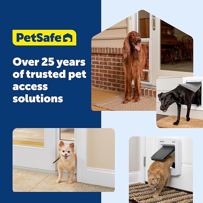 PetSafe Extreme Weather Aluminum Pet Door - Energy-Saving Thermal Barrier Pet Flap with Slide-in Door Locking & Secure Flap Cover - for Dogs Up to 220 Lb - Extra Large