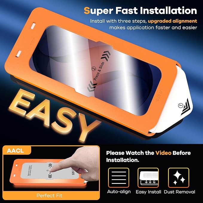 AACL 3-Pack for Samsung Galaxy S26 Ultra Screen Protector Tempered Glass