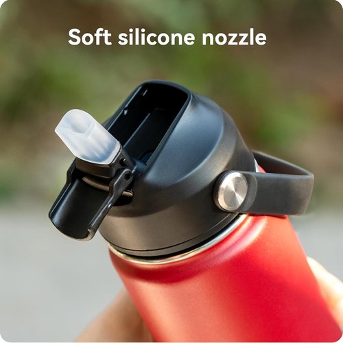 Hydro Flask Straw Lid - Silicone Nozzle for 12-64 oz Wide Mouth Bottles | Water Bottle Accessory