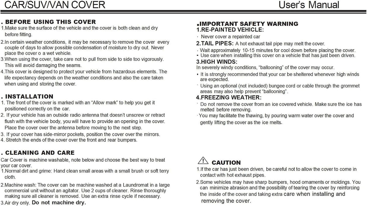 uxcell Car Cover Waterproof All Weather for Car, Full Car Cover Rain Sun Protection Universal Fit for Sedan 178''-185''