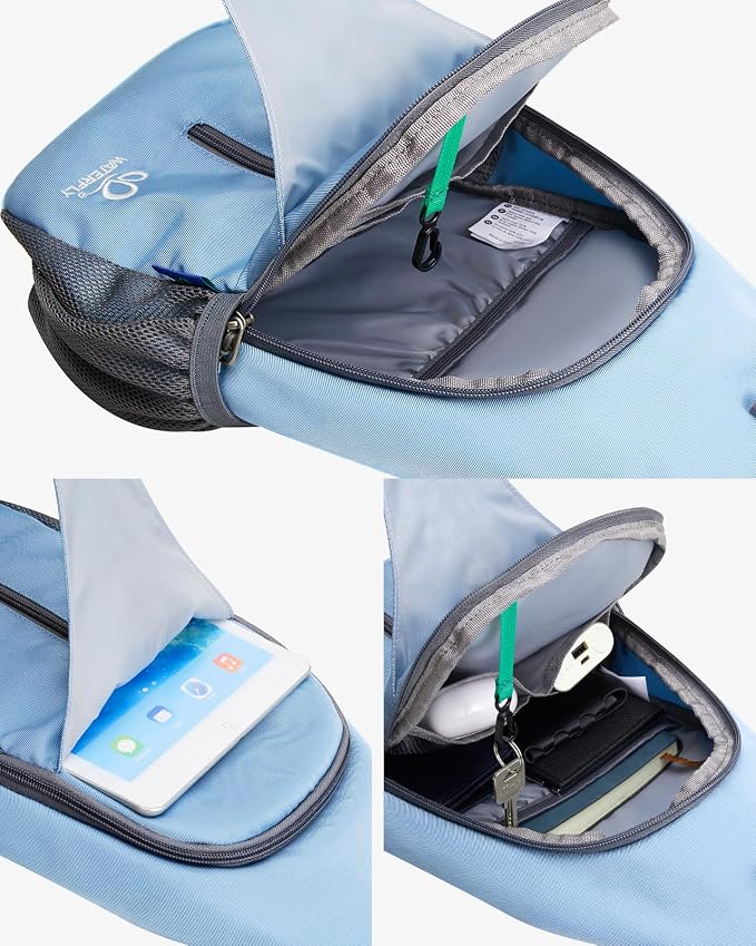 WATERFLY Sports Crossbody Sling Backpack Sling Bag Chest Bag Daypack