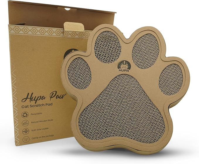 Paw-Shaped Cat Scratcher | Reversible Cardboard Kitty Scratcher | Cat Scratching Board for Indoor Cats | cat Scratcher Cardboard for Small & Medium Cats & Kittens | Cat Toy (Medium)