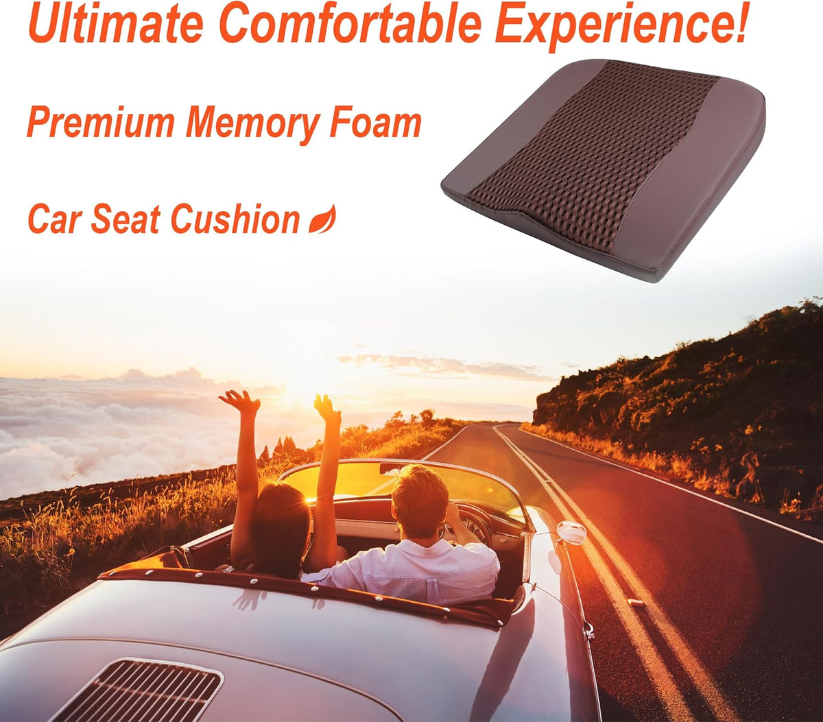 Lofty Aim Car Seat Cushion, Memory Foam Car Seat Cushions for Long Driving
