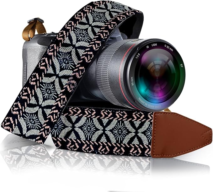 Art Tribute Camera Strap For Photographers Padded Universal Fit Neck Shoulder &