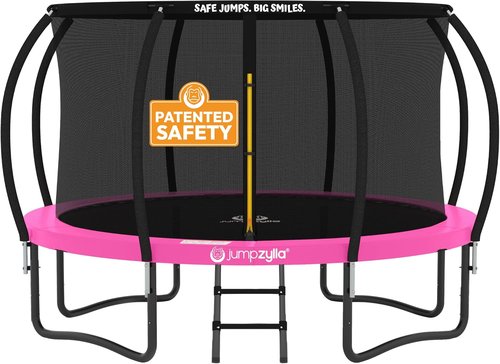 Jumpzylla Trampoline - Outdoor Recreational Trampoline with Enclosure & Ladder | ASTM Approved, Anti-Rust Frame, 8FT-16FT Sizes