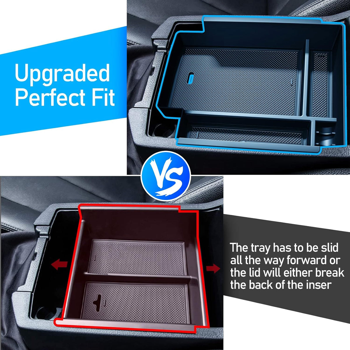 DIAMOOKY Upgraded Center Console Organizer for Toyota 4Runner 2024 2023 2022 2021 2020 2019 2018 2017 2016-2010 Full Size Tray Interior Accessories, Insert Armrest Box Secondary Storage ABS Material