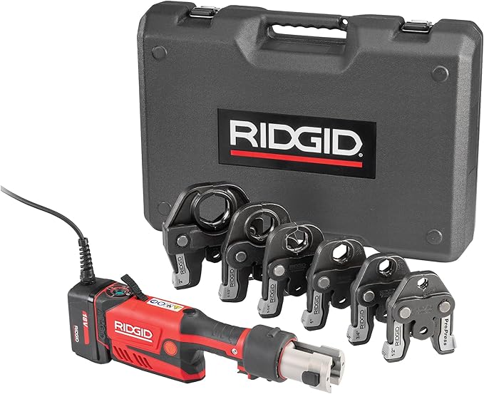 RIDGID 67193 Model RP 351 ProPress Standard Press Tool Corded Kit with Corded ProPress Tool, Press Tool Jaws (1/2" to 2"), and Case