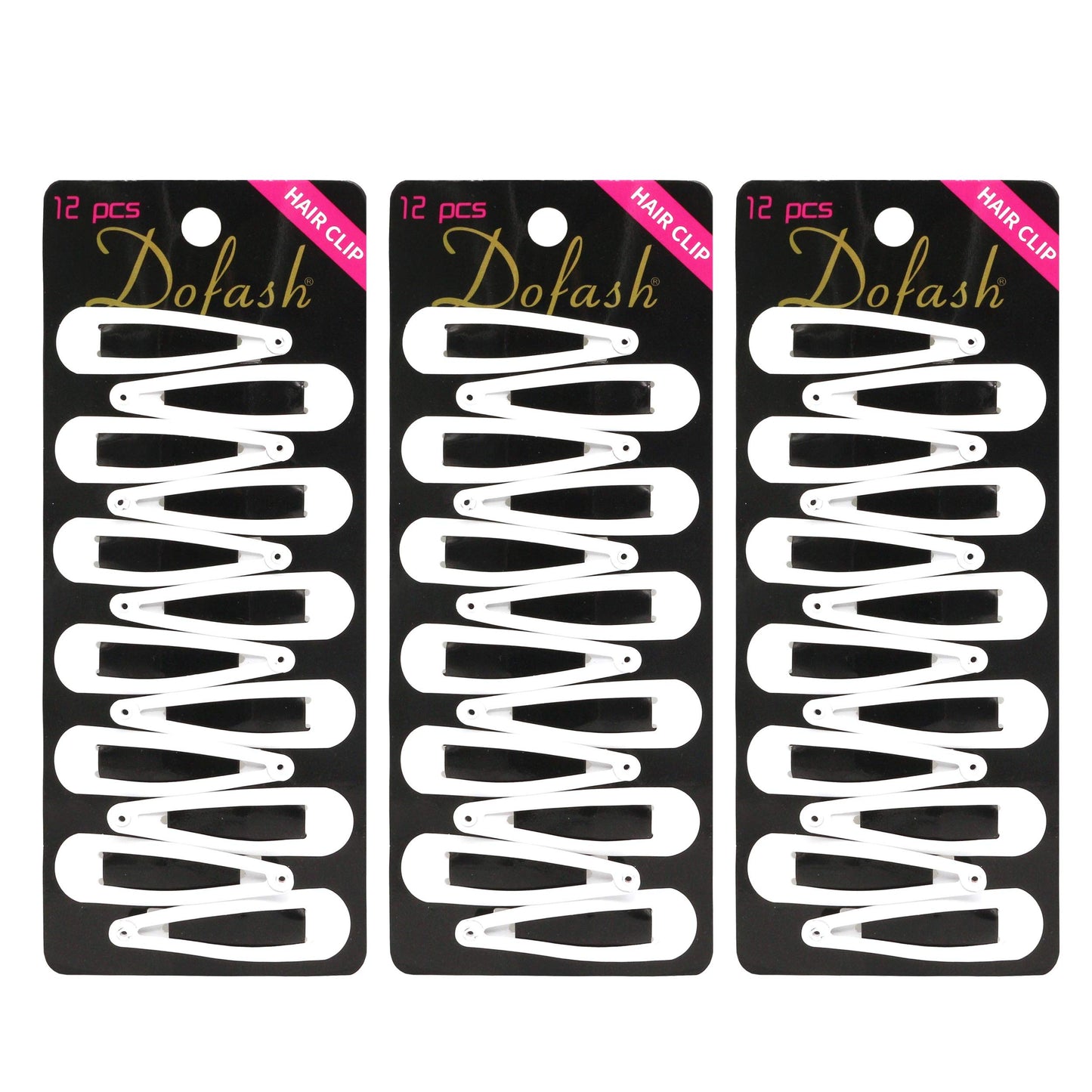 Dofash 2In/5Cm Small White Snap Hair Clips Metal Hair Barrettes Hair Grips Hair Accessories Hair White Hair Clips For Women Thin