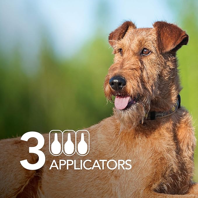 TevraPet FirstAct Plus Flea and Tick Topical for Dogs 45-88 Pounds, 3 Applicators