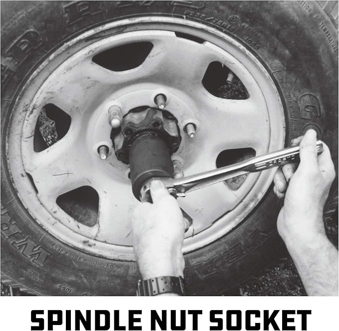 Powerbuilt Dodge Spindle Nut Socket, 1/2 Inch Drive 6 Point, 1-11/16 Inch, 4x4 Pickup Trucks, Front Axle - 647093