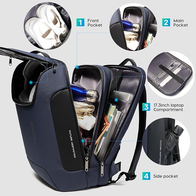 BANGE Laptop Backpack for 17.3Inch Notebook, Waterproof Travel Backpacks