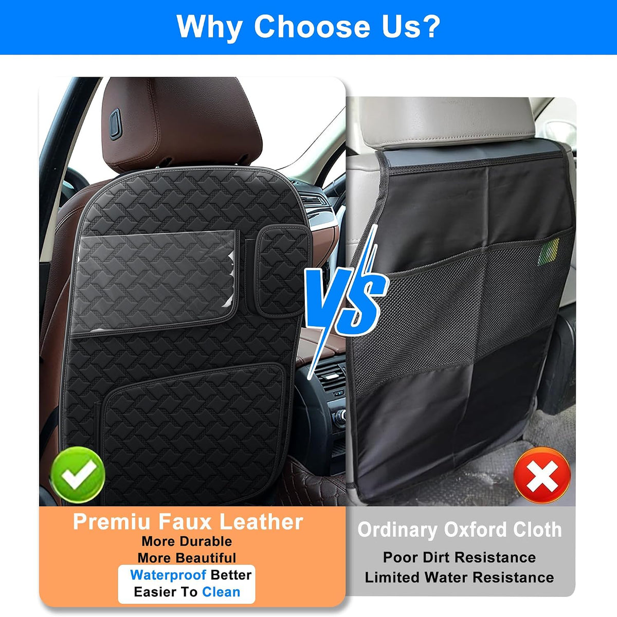 Car Kick Mats Back Seat Protector for Toyota RAV4 2 Pack