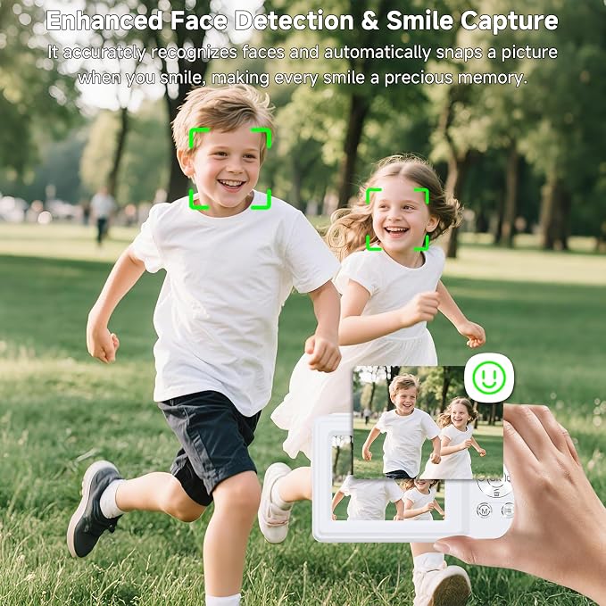 Digital Camera, 56MP 2.7K Dual-Screen Selfie Camera
