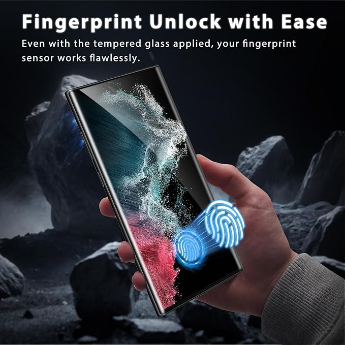 V-PORYADKU 3 Pack for Galaxy S22 Ultra Screen Protector, 9H Tempered Glass