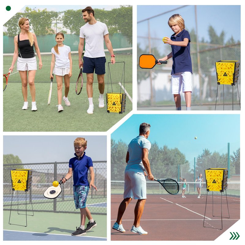 OLE ANDIGO Pickleball Hopper Collector, 40 Pickleball Balls Capacity, Lightweight Pickleball Picker Upper, Pickleball Picking Ball Picking Tool.