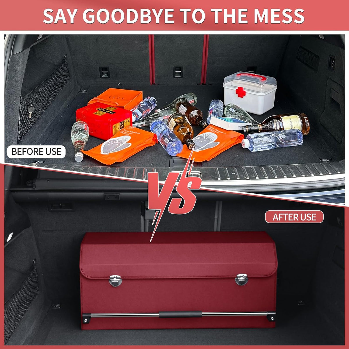 Trunk Organizer for Car with Lid Leather Trunk Organizer Car Organizer