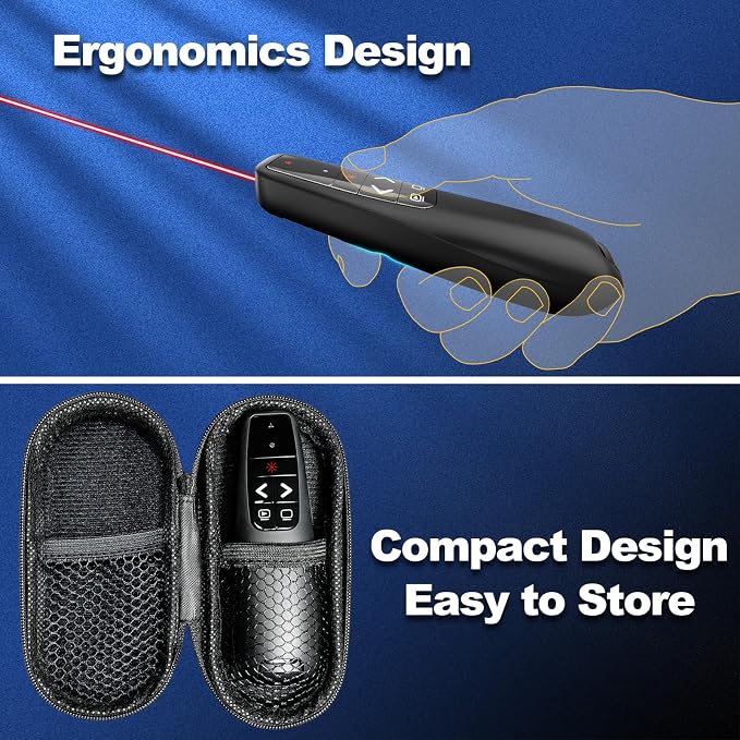 Presentation Clicker PowerPoint Presenter Remote: Laser Pointer Project Power