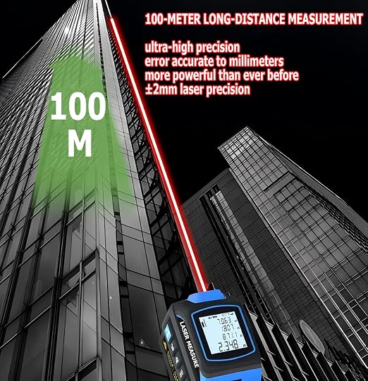 tape measure 4-in-1 laser Digital Measuring Tape & 80m/262ft Laser Distance
