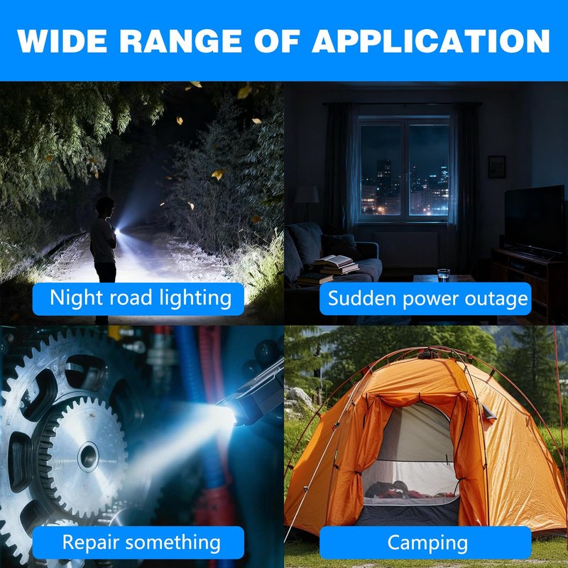 QentAnud EDC Flashlight 1200 Lumens, 2PCS Super Bright Rechargeable Mini Light with Rotatable Magnet, 3 Modes Dual Light, Portable Pocket Torch with Keychain for Outdoor Emergency Camping Daily Carry
