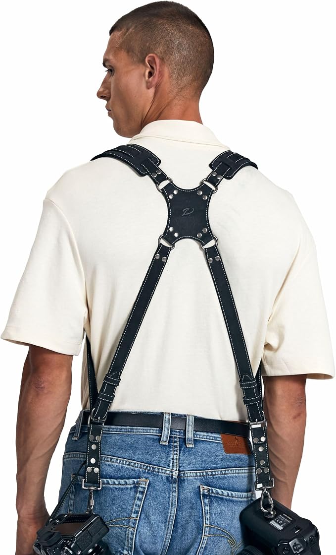 Padwa Lifestyle Black Frosted Dual Camera Harness Strap