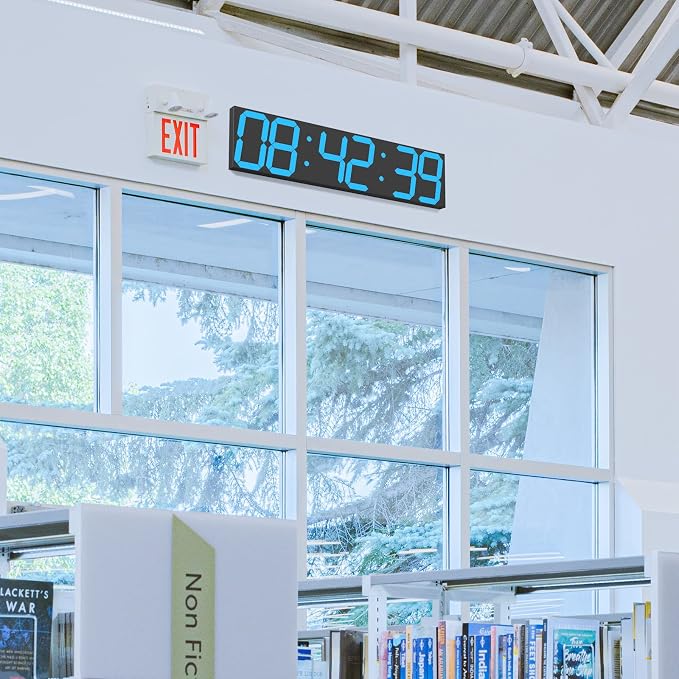 CHKOSDA Digital Wall Clock, Oversize Led Digital Clock Large Display