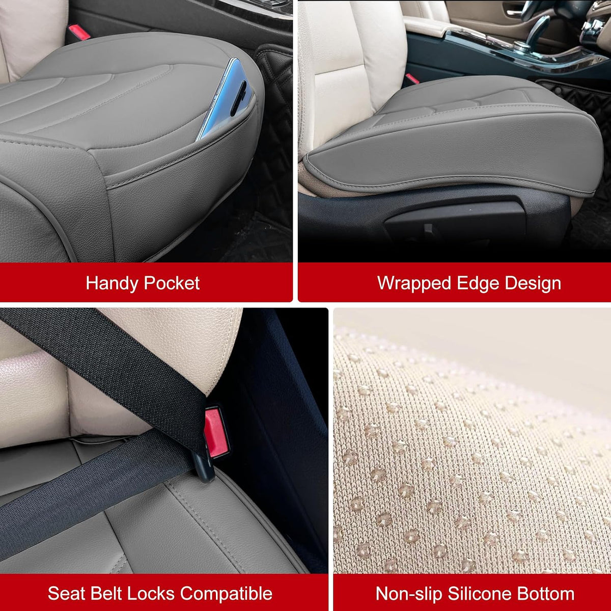 BOPUOVRE Car Seat Cover for Luxury & Comfort PU Leather