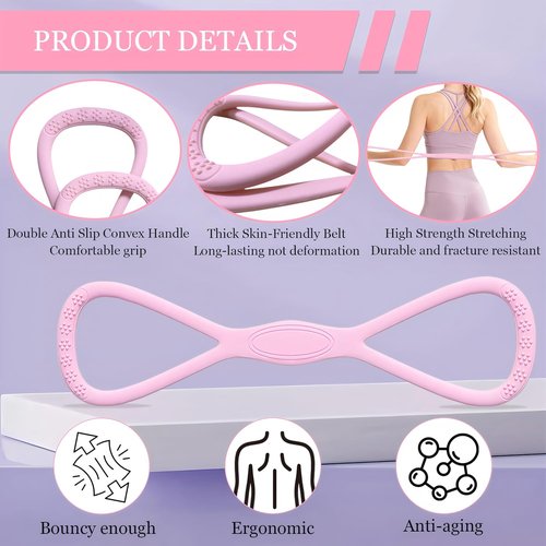Figure 8 Fitness Resistance Band - Versatile Elastic Bands for Leg, Glute & Arm Training | Home Gym Equipment