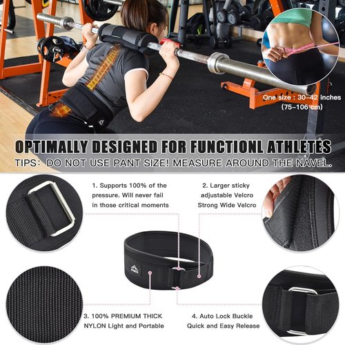 ATENTO Barbell Pad Set - 10Pcs Weight Lifting Belt & Thick Cushion for Hip Thrusts | Includes Ankle Straps & Carry Bag