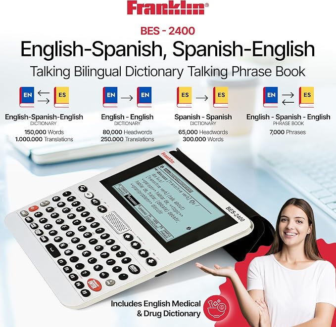 Franklin BES-2400 Talking Bilingual Dictionary English