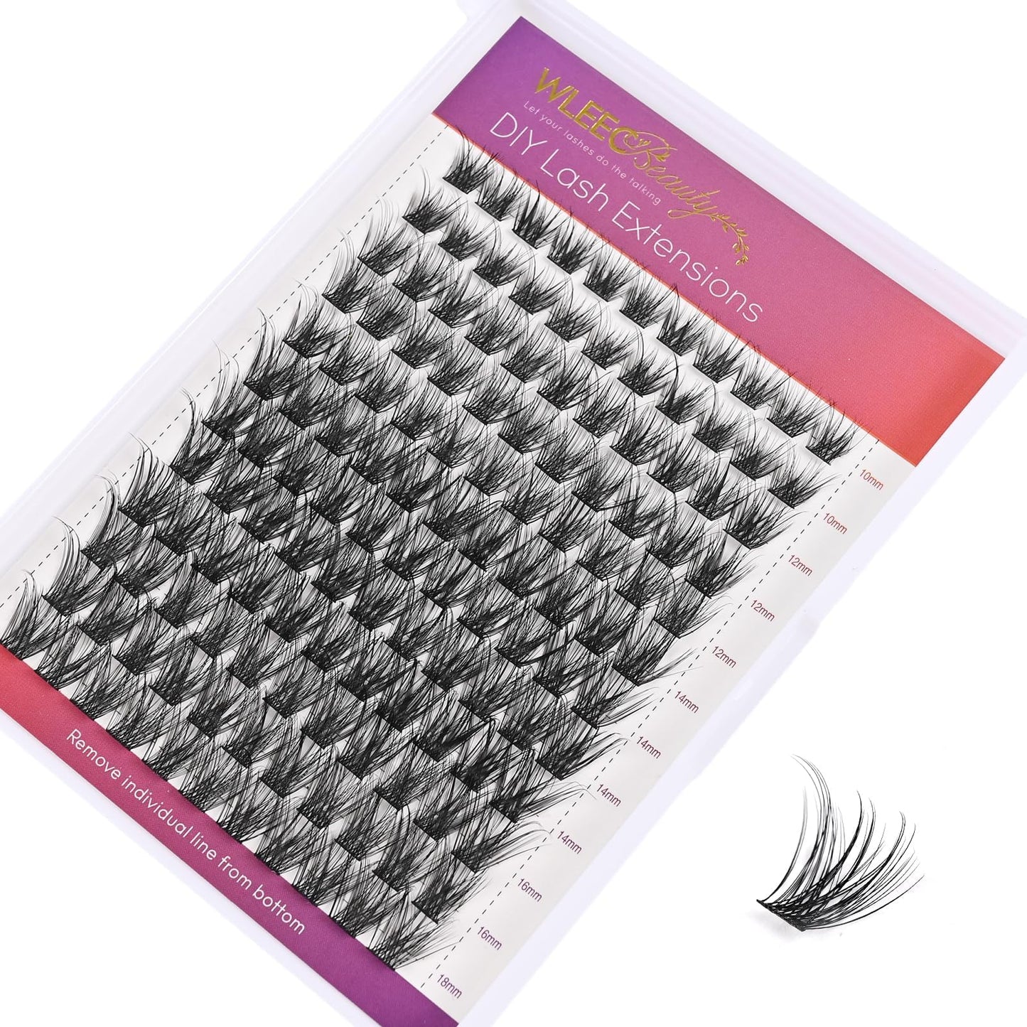 Wleec Beauty Eyelash Clusters Natural - Easy Diy Lash Extensions At Home - 132Pcs Individual Lashes Cluster Eyelash Extensions,