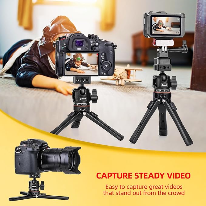 Zeadio Heavy Metal Tripod Kit: 1/4" Screw Adapter Tripod Mount