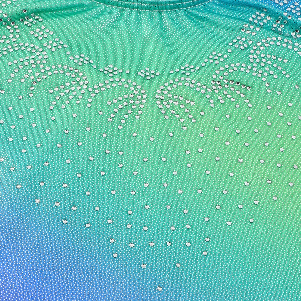 Skiennix Leotards for Girls - Shiny Rainbow Unicorn Design | Toddler Gymnastics & Dance Wear