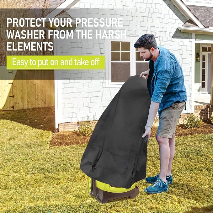 Pressure Washer Cover, Waterproof& Dustproof Outdoor Covers for Power Washer, Pump Protector for Electric High Pressure Cleaner 17.8" x 17.8" x 34.2"