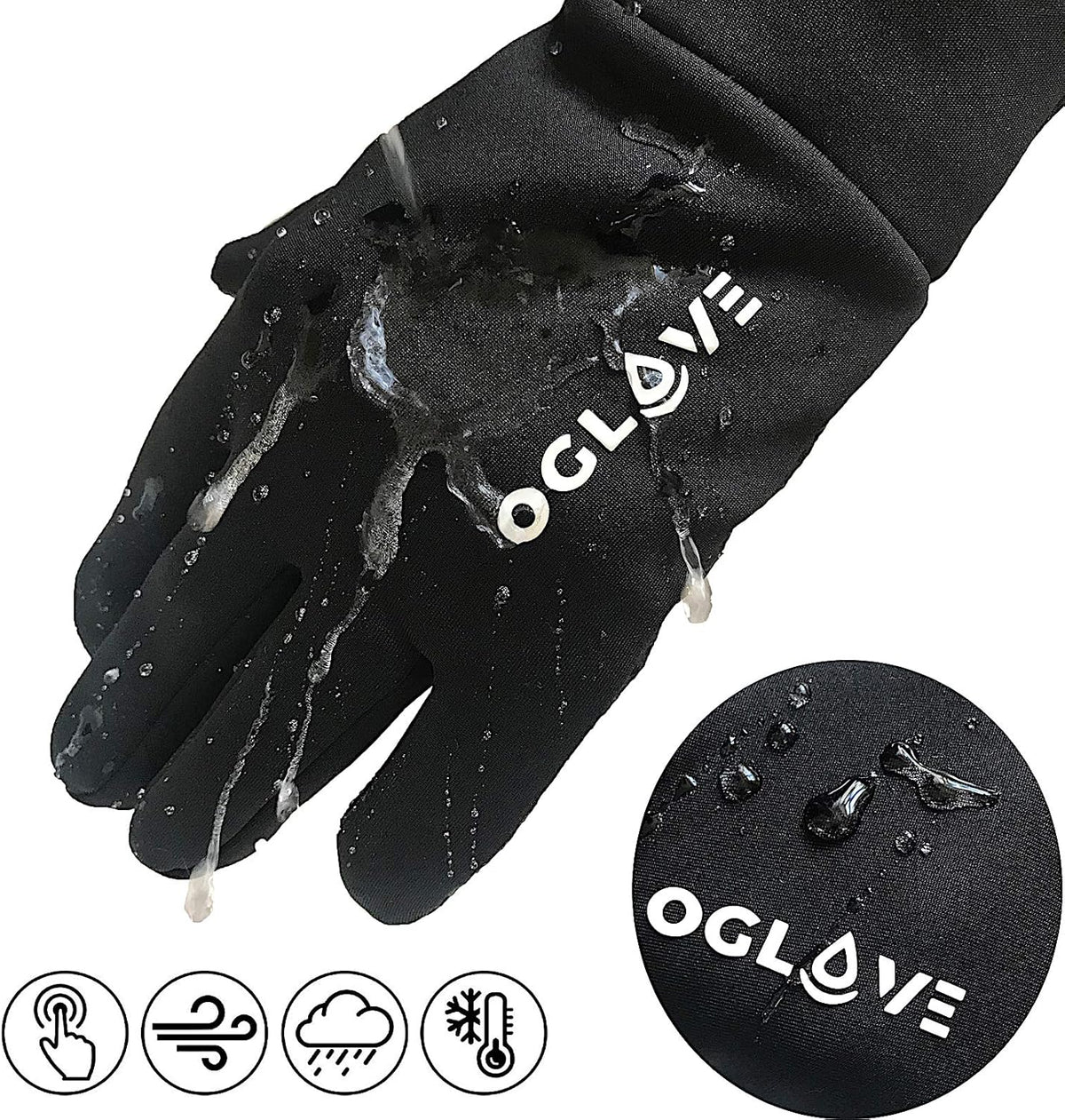 OGLOVE Kids Waterproof Soccer Gloves - Thermal Youth Sports Gloves with Anti-Slip Grip & Touchscreen