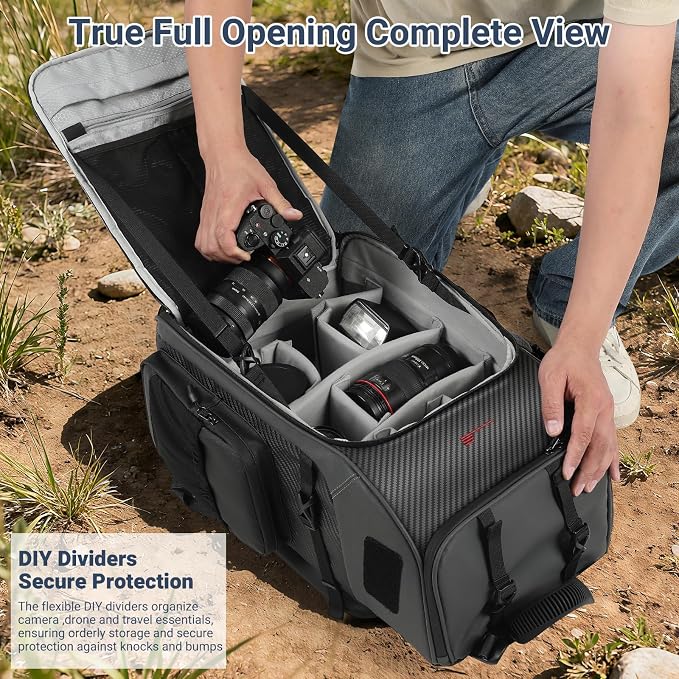 STARTRC VCR Camera Backpack Professional Bag 40L DSLR/SLR Mirrorless Travel
