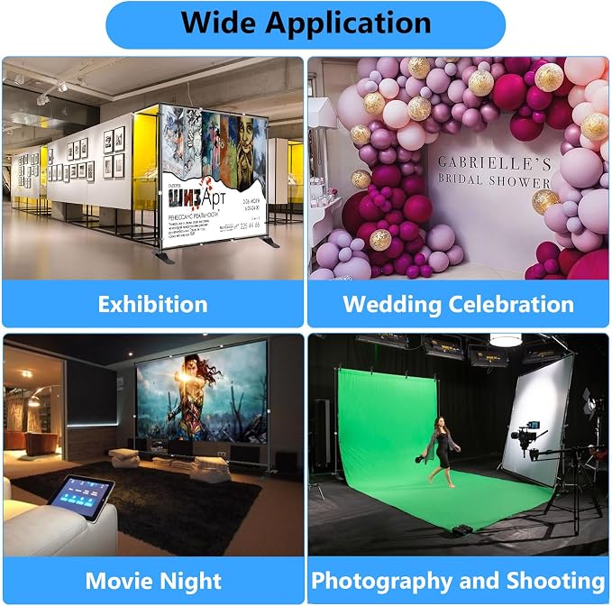 SLOW DOLPHIN Photo Backdrop Banner Stand 10 x 10 Ft Photography Background Stand