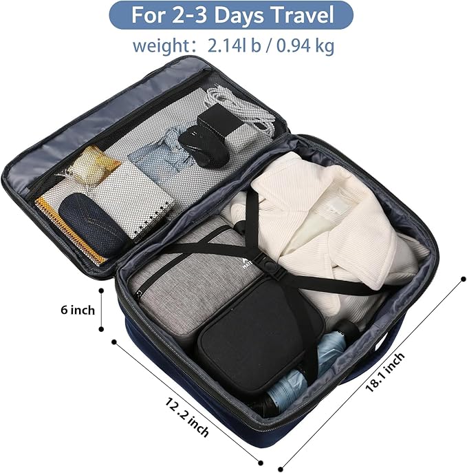 MATEIN Backpack for Travel, 27L Water Resistant Carry on Backpack Fits Overhead