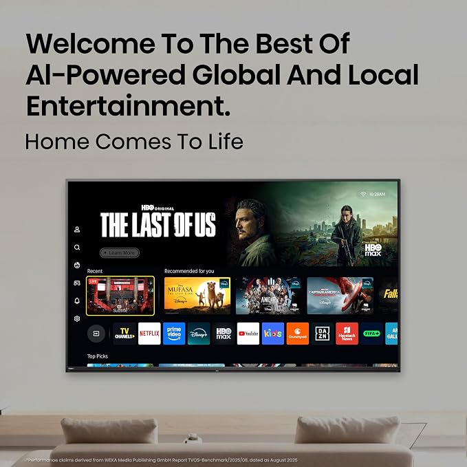 Hisense 40" Inch A4 Series FHD 1080p Smart VIDAA TV (40A4NV, 2026 NEW) - Full Array LED, DTS Virtual: X, Noise Reduction, AI Sports Mode, Works with Alexa, Apple Airplay & Apple Home, Slim Bezel