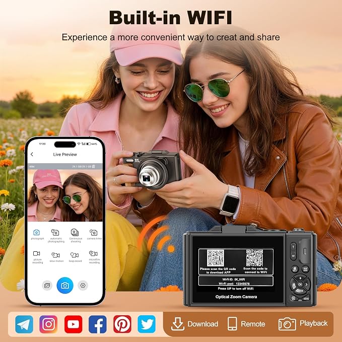 5K Digital Camera, 80MP HD Digital Camera