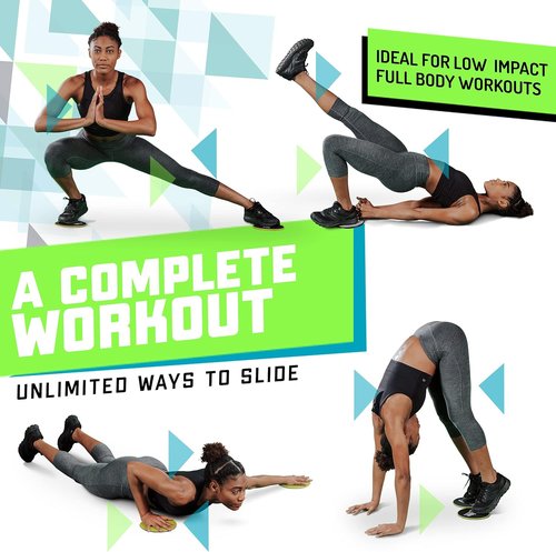 Elite Sportz Core Sliders - Dual-Sided Gliding Discs for Full Body Workouts | Pack of 2, Compact Design