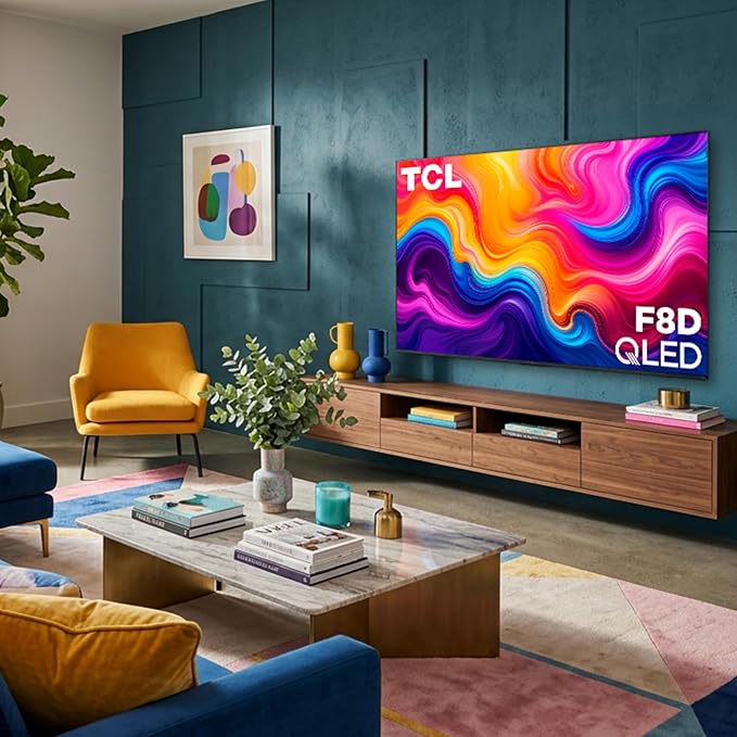 TCL 85-Inch Class F8D Series 4K QLED (85F8D, 2026 Model) with Dolby Vision HDR & Dolby Atmos, Smart Fire TV, Alexa+, 144Hz Refresh Rate, Game Accelerator 288, High Brightness LED Backlight