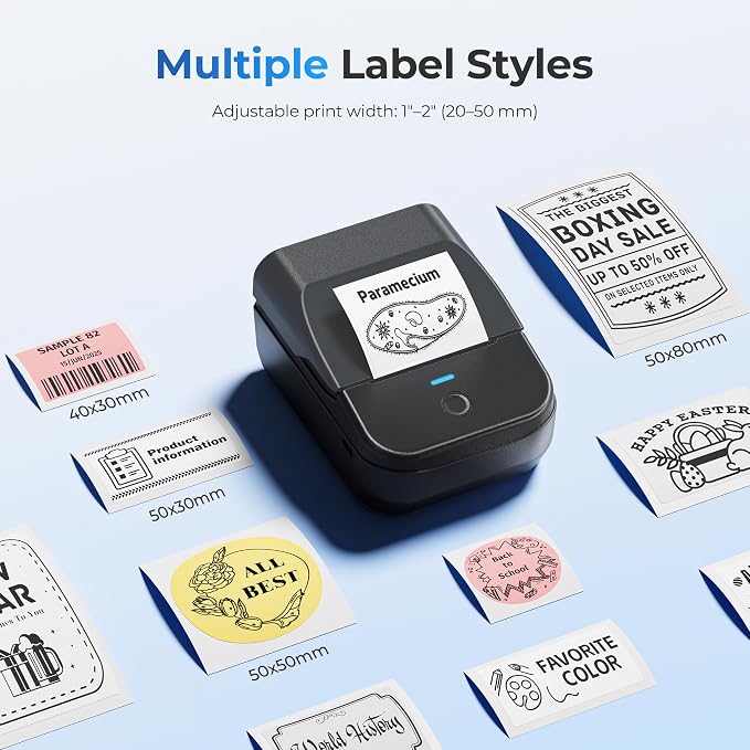 PM240 Label Maker Machine with 3 Tapes, Set 1
