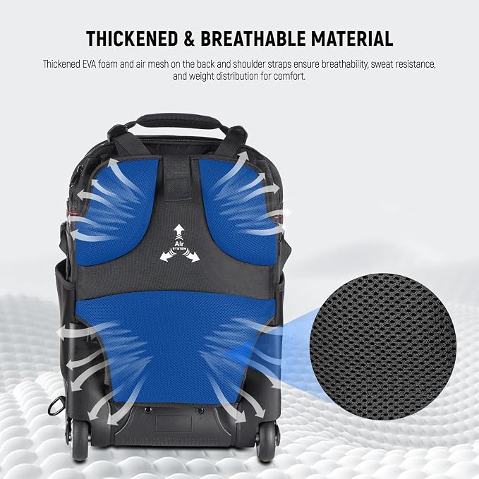Neewer 2-in-1 Rolling Camera Backpack Trolley Case
