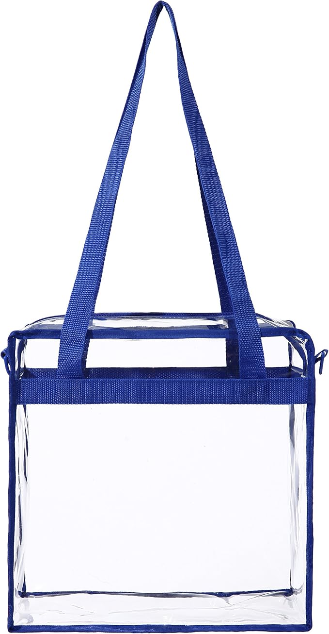 BAGAIL Clear Bags 12x6x12 Stadium Approved Clear Tote Bag